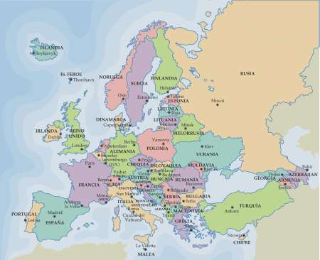 mapa de europa politico. Mapa de Europa